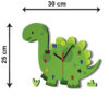 Horloge Murale en Bois pour Chambre d'Enfant avec Design de Dinosaure Mignon