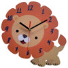 Horloge Murale en Bois pour Chambre d'Enfant avec Design de Lion Mignon