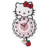 Horloge Murale en Bois pour Chambre d'Enfant avec Design de Hello Kitty