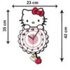 Horloge Murale en Bois pour Chambre d'Enfant avec Design de Hello Kitty