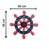 Horloge Murale en Bois pour Chambre d'Enfant avec Design de Roue de Bateau