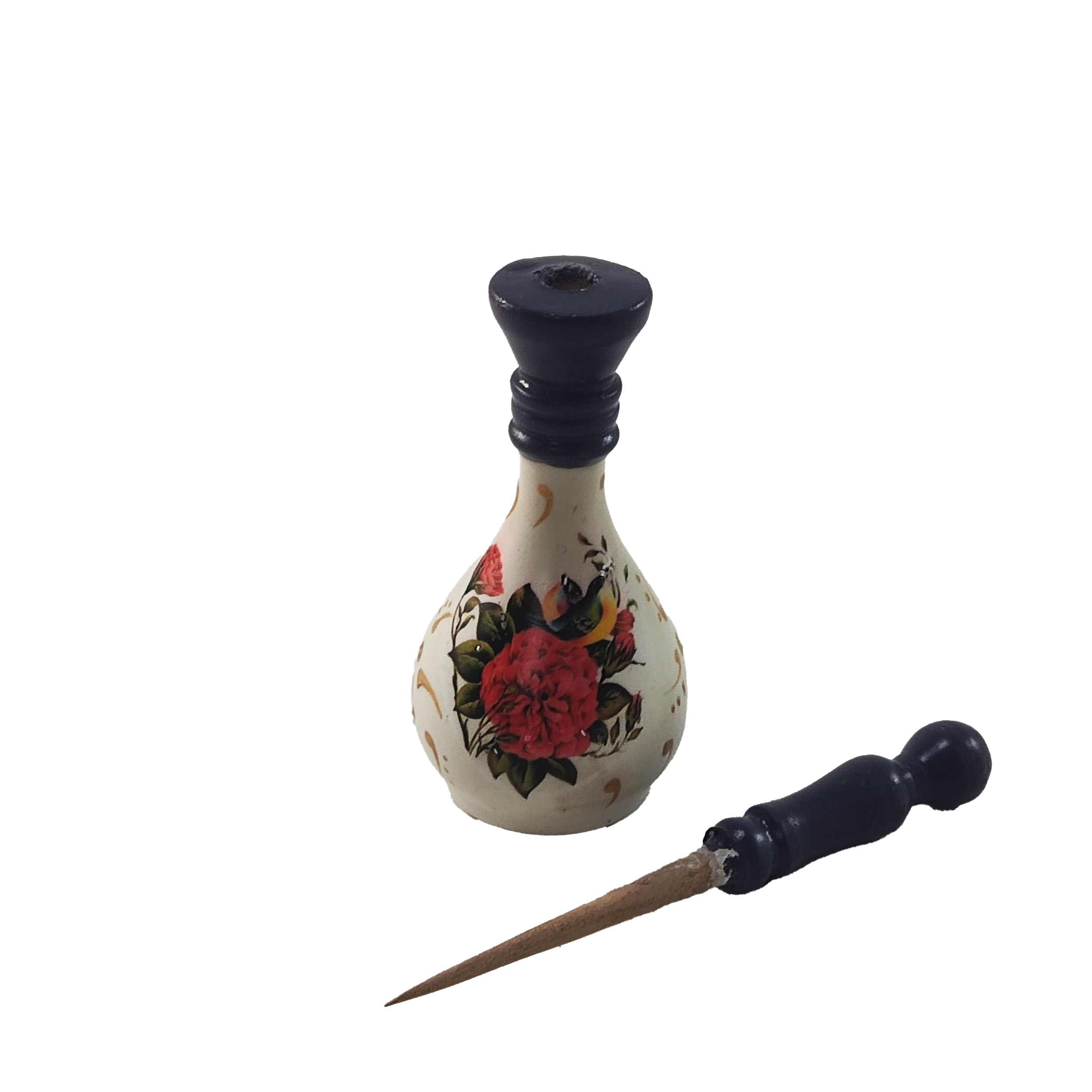 Surma Dani Persan en Bois Fait Main pour Garder le Kohl (x2)