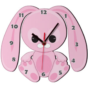 Horloge Murale en Bois pour Chambre d’Enfant Modèle Lapin