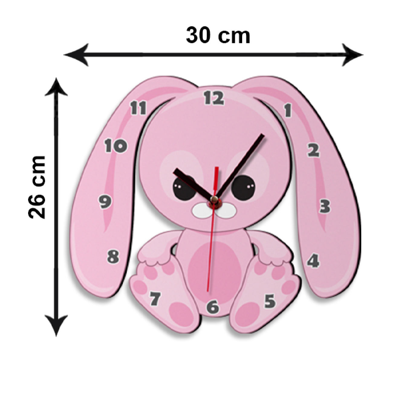 Horloge Murale en Bois pour Chambre d’Enfant Modèle Lapin