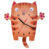 Horloge Murale en Bois pour Chambre d'Enfant avec Design de Chat