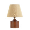 Lampe de table en bois d'accent avec abat-jour en tissu - Adib
