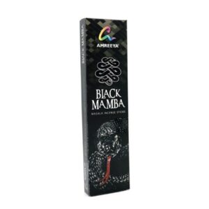 Amreeya Black Mamba Incense Sticks – Handmade, 25 Sticks (Pack of 4)