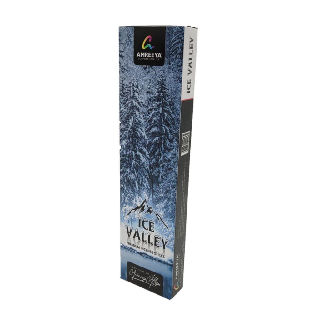 Bâtons d'Encens Artisanaux Amreeya Ice Valley – 20 Bâtonnets (Lot de 4)