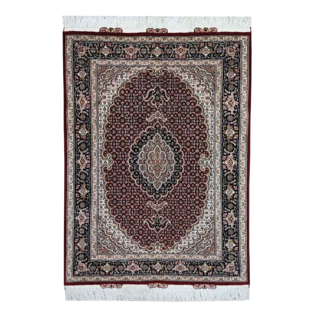 Tapis de prière persan authentique noué à la main et luxueux Sajada Khodadad