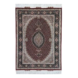 Tapis de prière persan authentique noué à la main et luxueux Sajada Khodadad