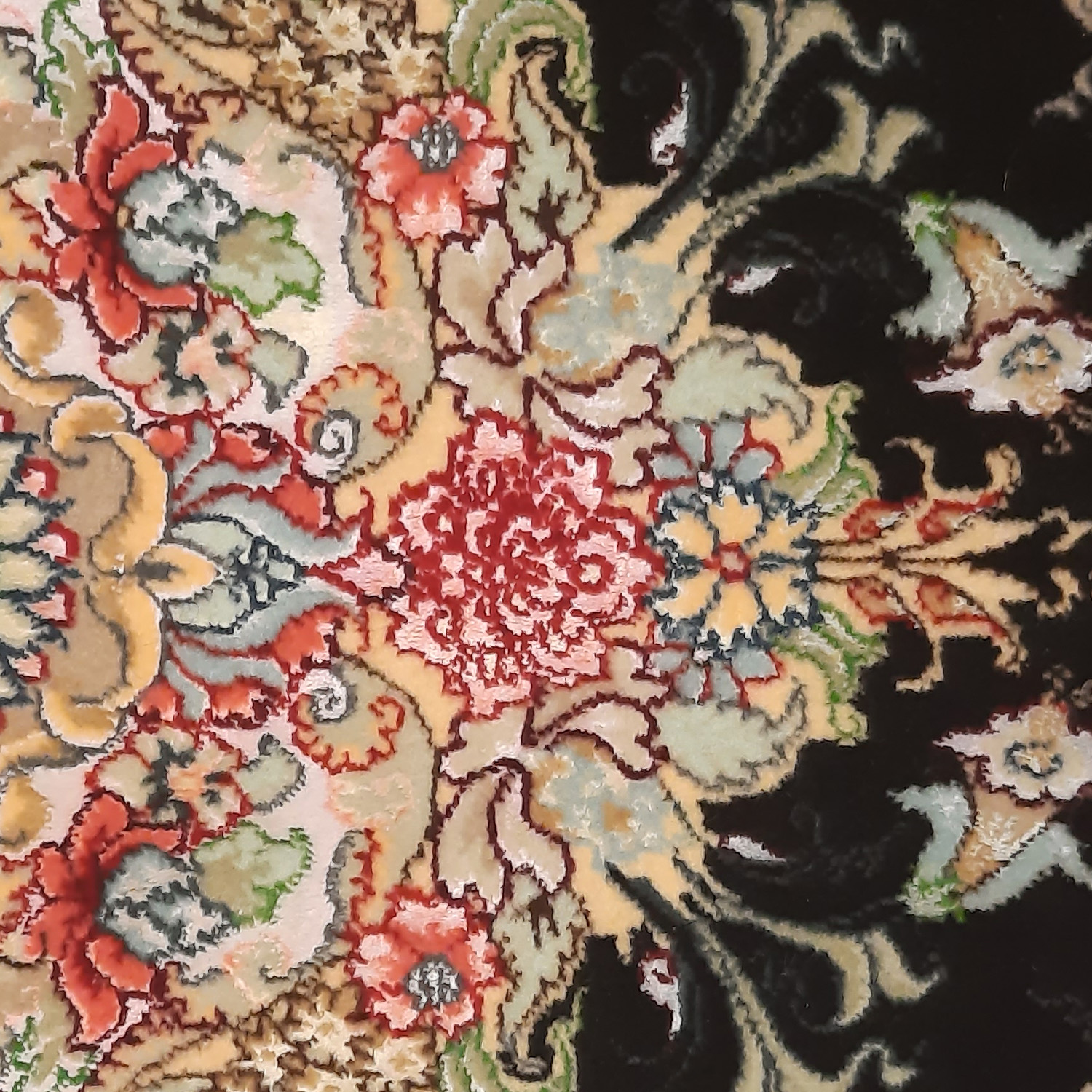 Tapis de prière persan authentique noué à la main et luxueux Sajada Parham