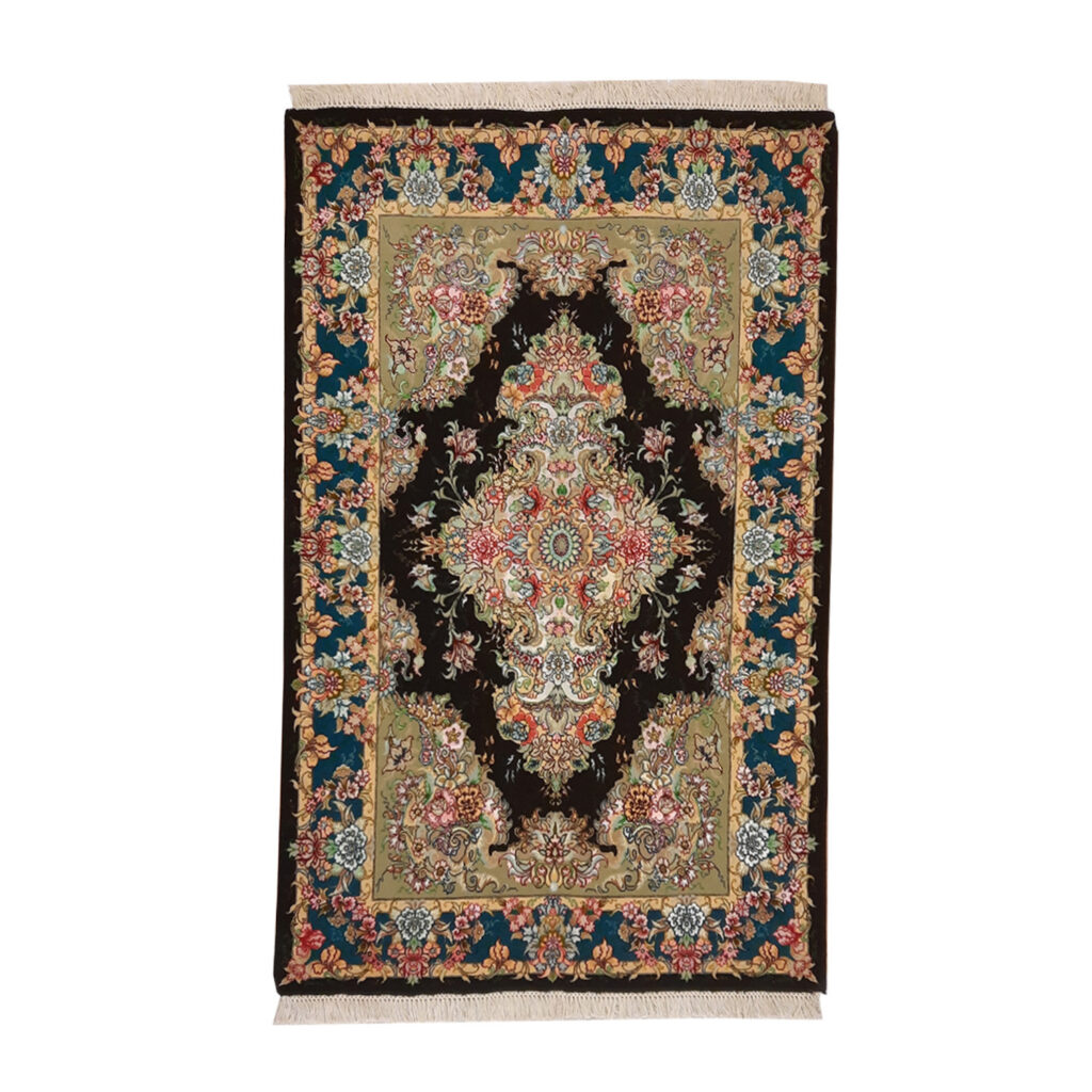 Tapis de prière persan authentique noué à la main et luxueux Sajada Parham