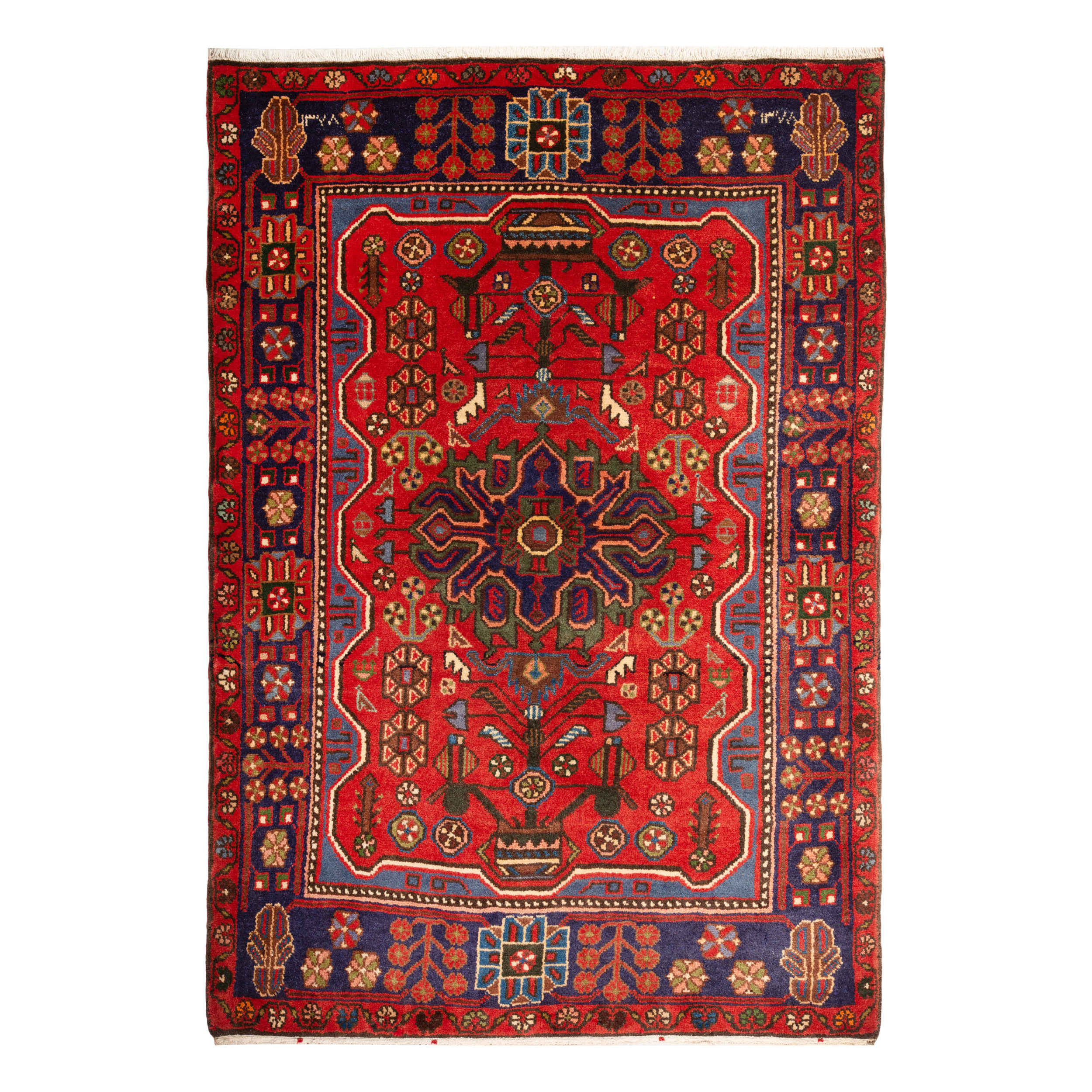 Tapis de prière persan authentique noué à la main et luxueux Sajada Tahmasp