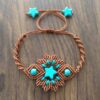 Bracelet macramé brodé bohème pour femmes modèle Étoile