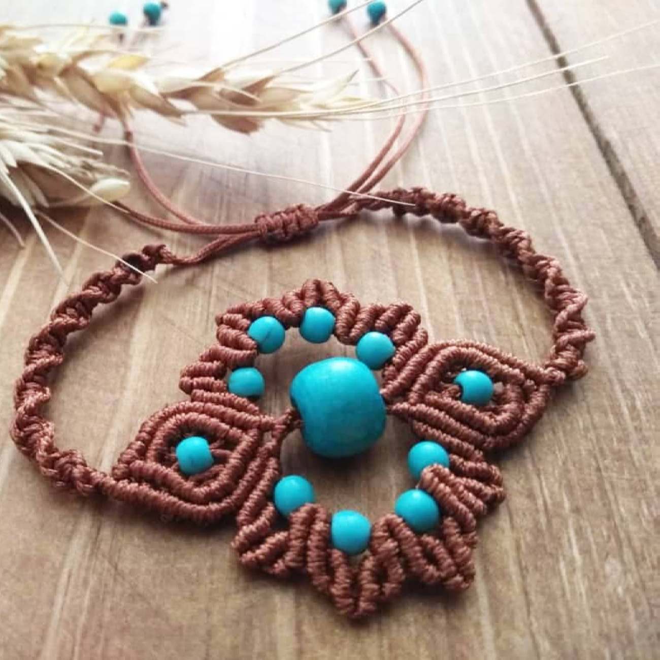 Bracelet macramé brodé bohème pour femmes modèle Étoile