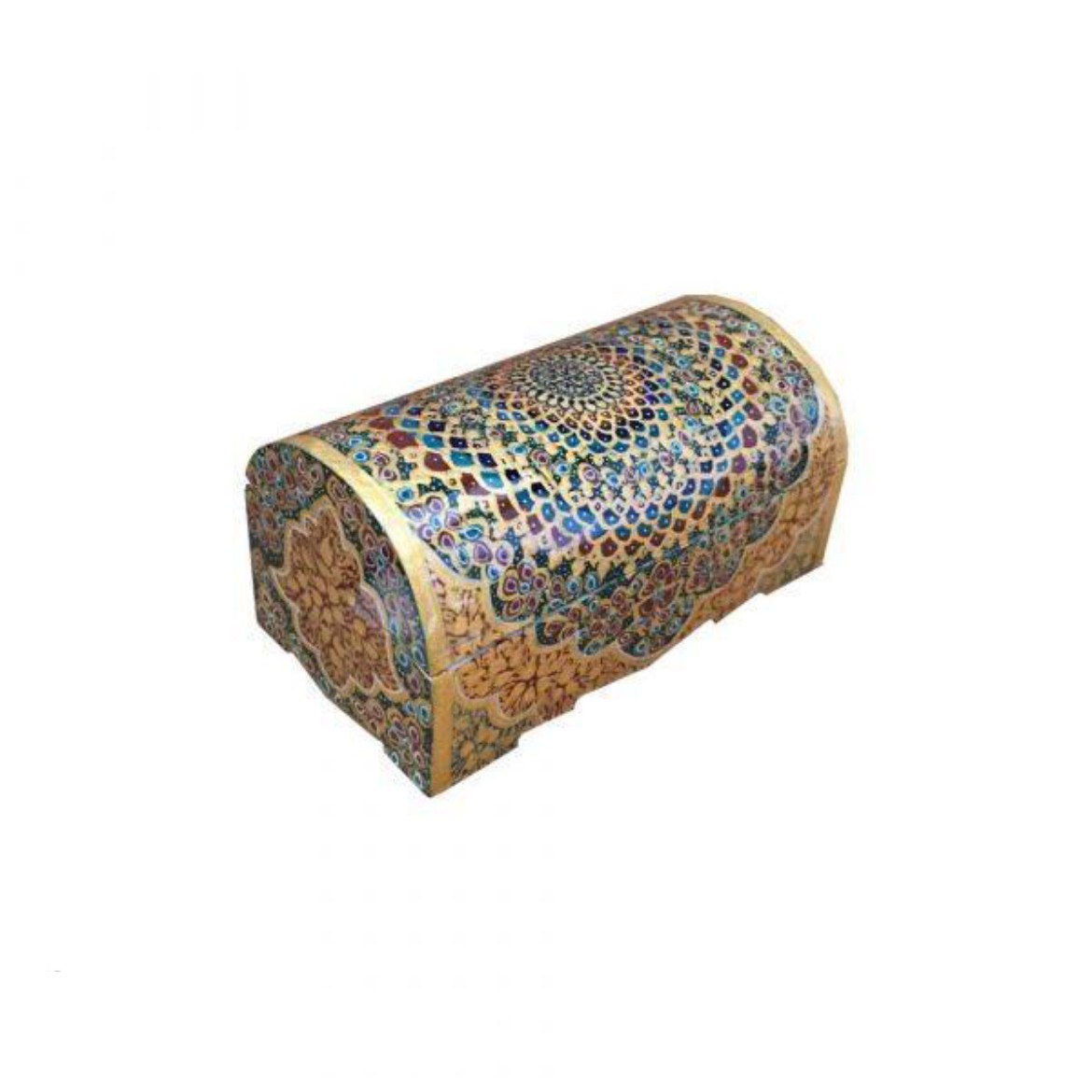 Boîte à bijoux en os artisanale avec motif Tazhib d'inspiration persane