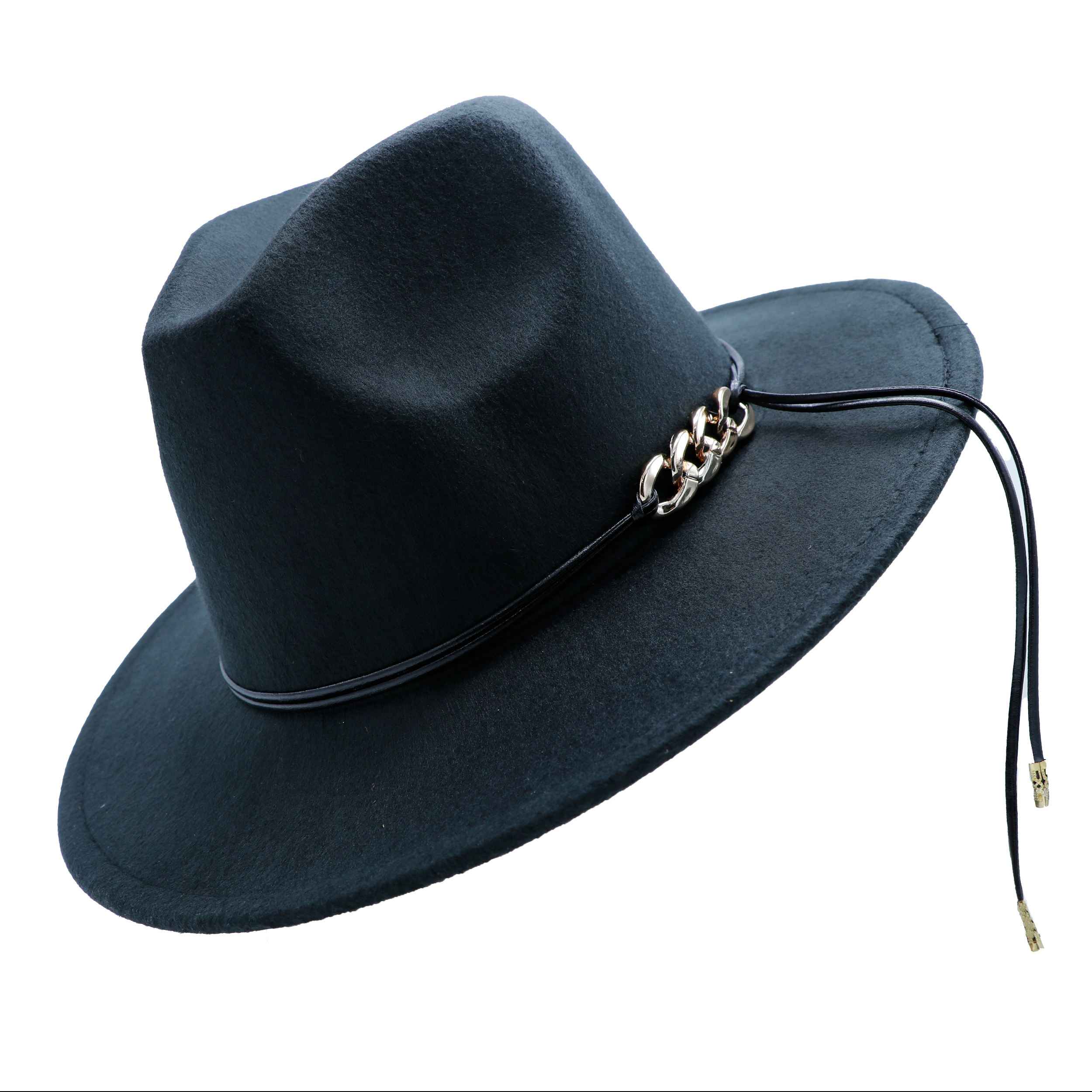 Chapeau Noir Classique pour Homme Modèle Fedora