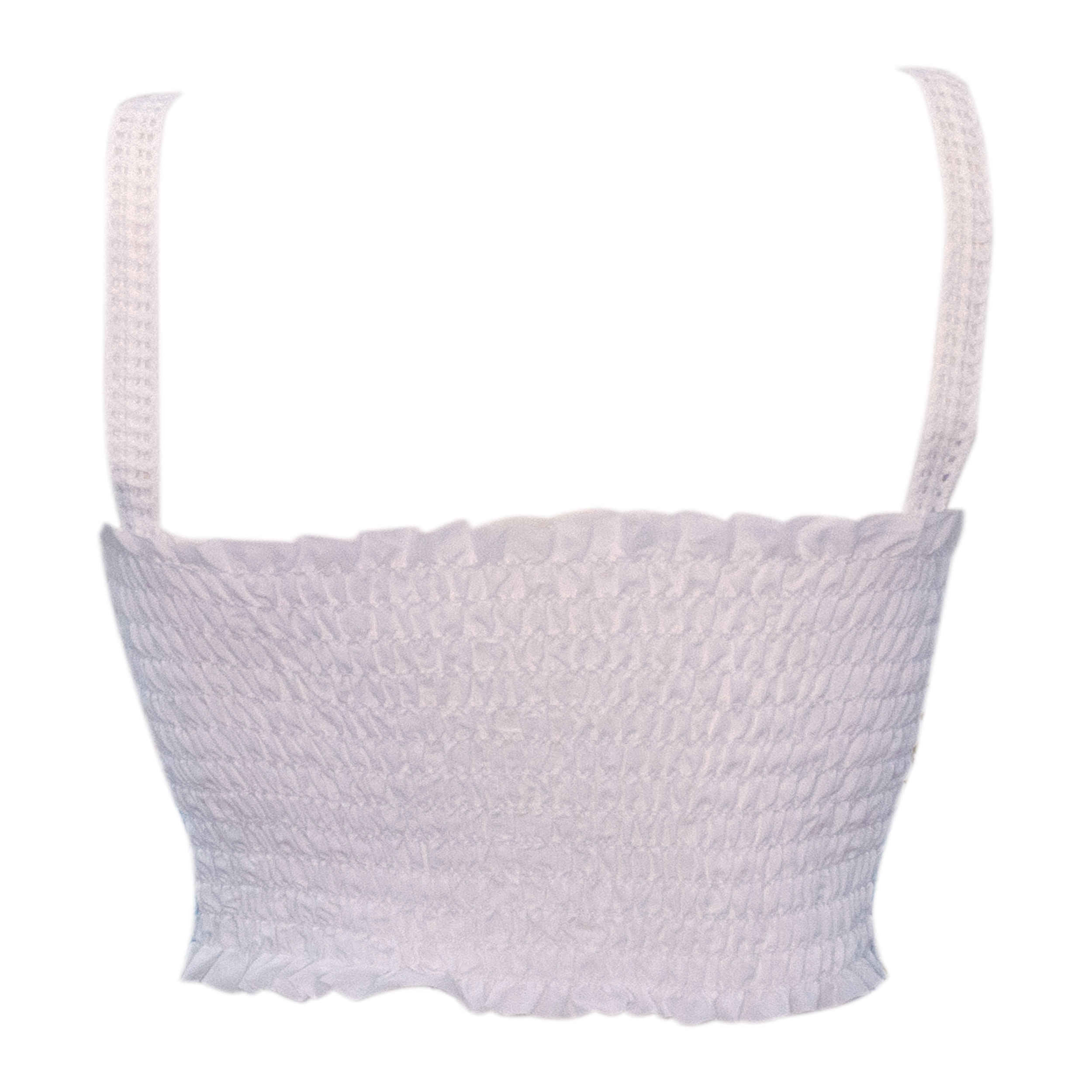 Top court en crochet pour femmes tissé à la main modèle Rainbow