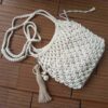 Sac tote en macramé avec doublure intérieure pour femmes, tissé à la main