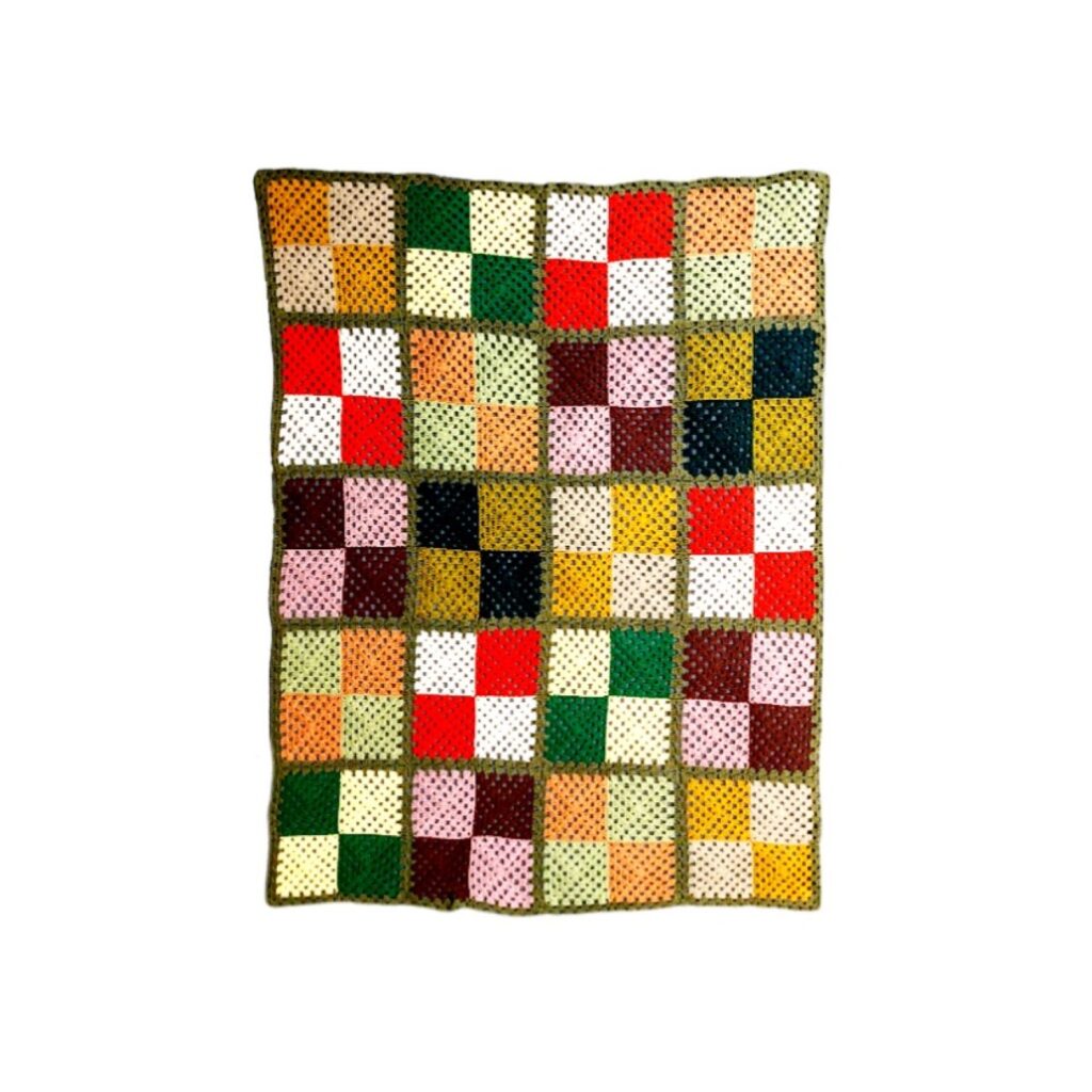 Nappe au Crochet Tricotée à la Main en Design Carrelé