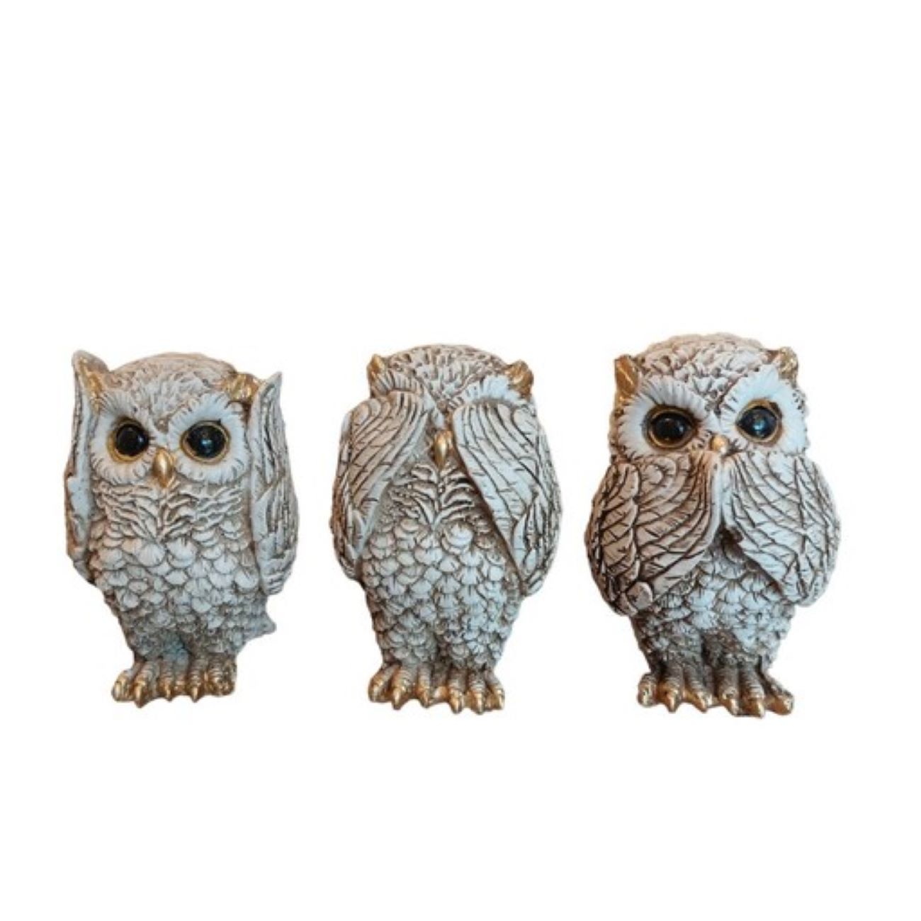 Figurines décoratives de bébés hiboux - Les yeux de la sagesse