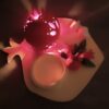 Porte-bougie décoratif en céramique fait à la main modèle Yalda