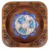 Plat décoratif en cuivre avec minakari peint pour décoration murale