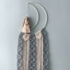 Tapisserie murale décorative en macramé, modèle Lune