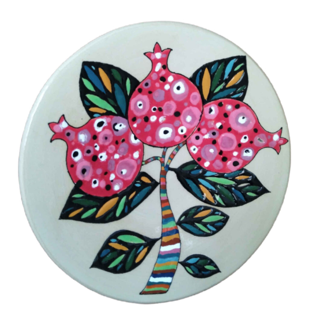 Assiette Décorative en Céramique Art Persan Minakari Artisanat Céramique