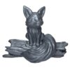 Figurine décorative de renard assis sur un arbre - Sculpture charmante de faune
