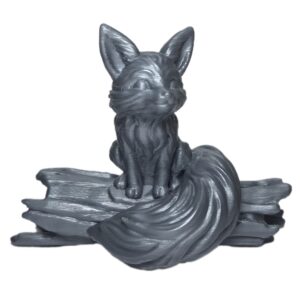 Figurine décorative de renard assis sur un arbre – Sculpture charmante de faune