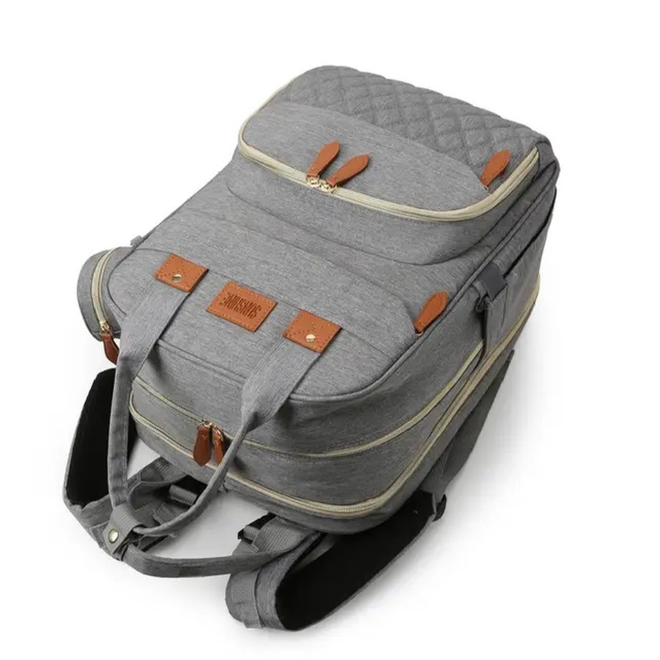 Sac pour accessoires de bébé avec poches latérales – modèle convertible en couffin