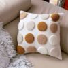 Housse de Coussin Punch Needle - Design Géométrique Housses de Coussin Brodé (Lot de 2)