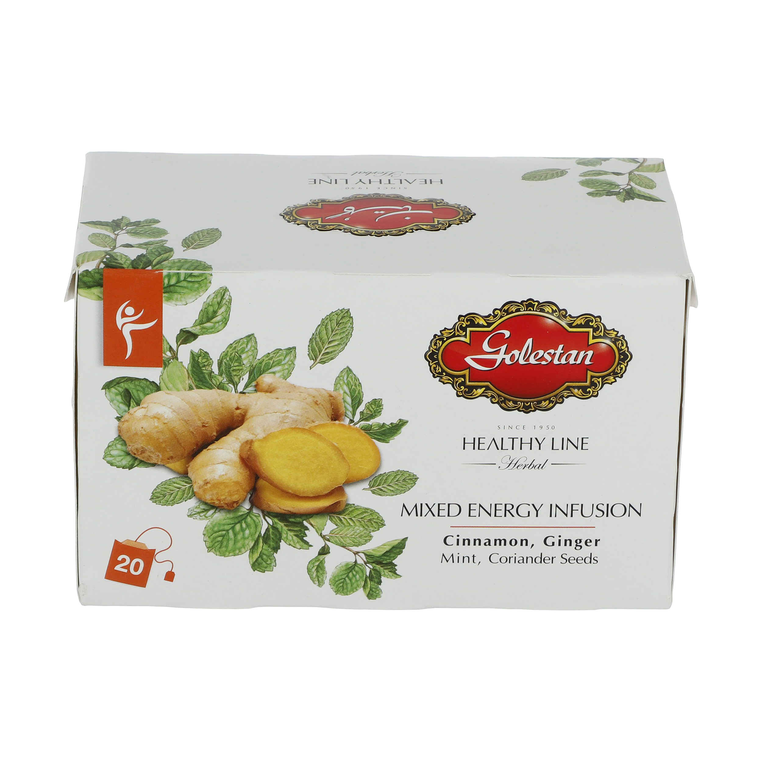 Golestan Mélange d’Infusion Énergétique de Thé Herbal Pack de 20 (5 paquets)