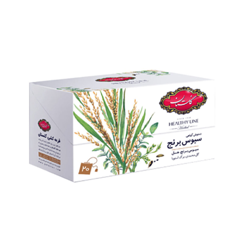 Golestan Mélange de Thé Herbal à la Son de Riz - Pack de 20 (5 paquets)