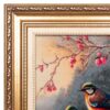 Tapis persan figuratif noué à la main de Tabriz représentant un oiseau
