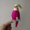 Amigurumi Perruche Cockatiel Lutino à Face Blanche en Peluche – Jouet en Crochet Adorable et Détaillé