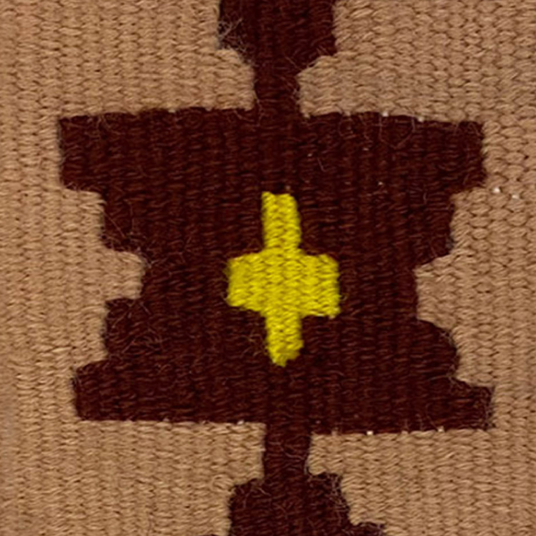 Sous-verre Kilim Persan Tissé à la Main Motif Géométrique Traditionnel (x3)