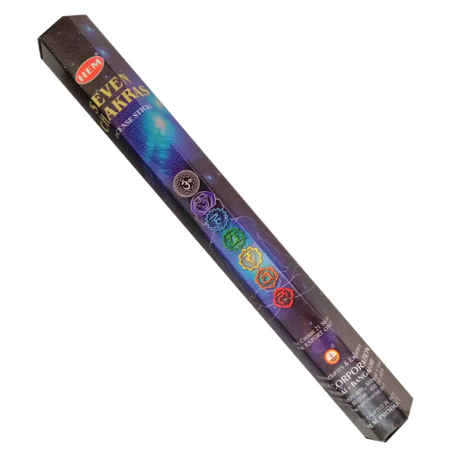 Bâtonnets d’Encens Hem Sept Chakras – 20 Bâtonnets (Lot de 4)
