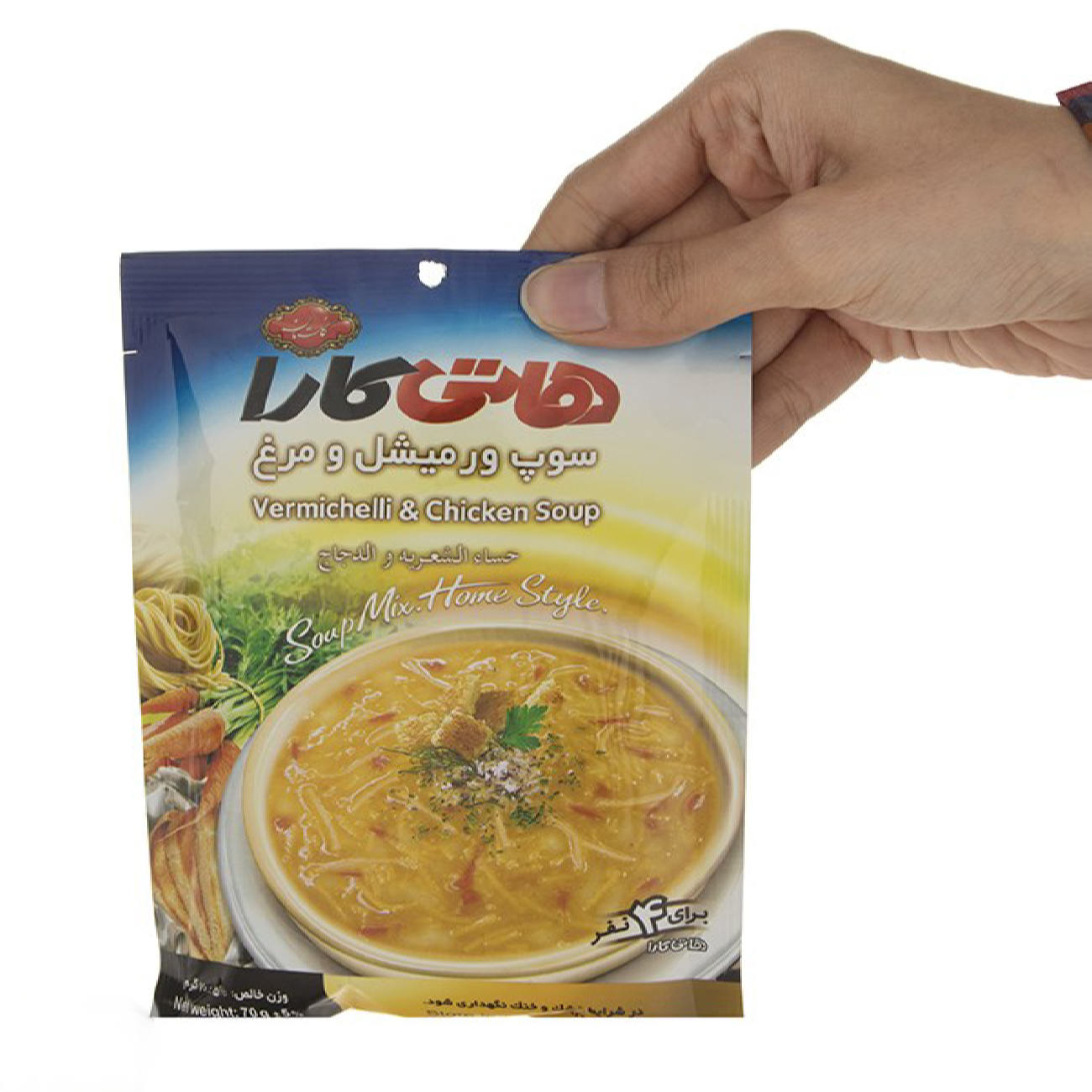 Soupe instantanée en poudre vermicelles et poulet Hoti Kara 70g (20x)
