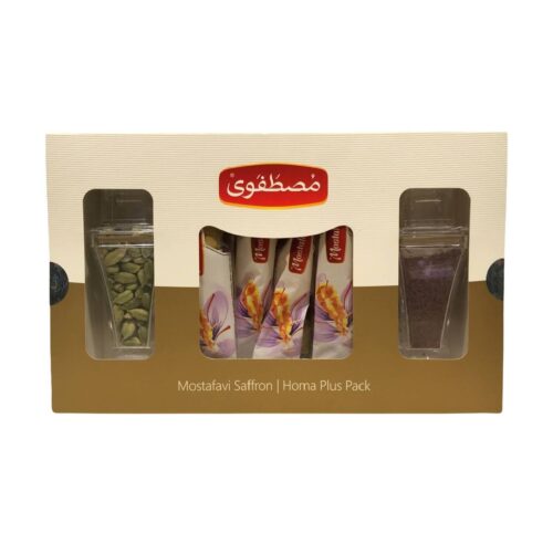 Coffret cadeau safran iranien authentique Negin 3g avec cardamome & bonbons durs Nabat