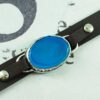 Bracelet islamique avec cuir et agate orné de Ya Aallah