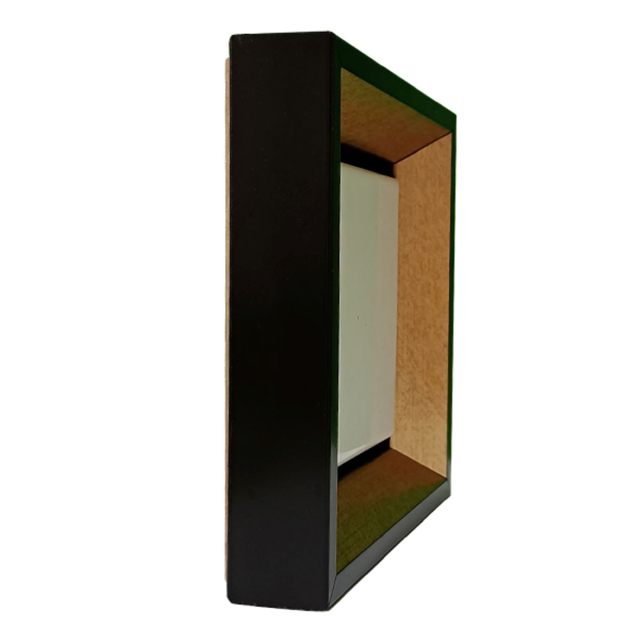 Carreau Décoratif Islamique Céramique dans Cadre en Bois – Décoration Murale Élégante