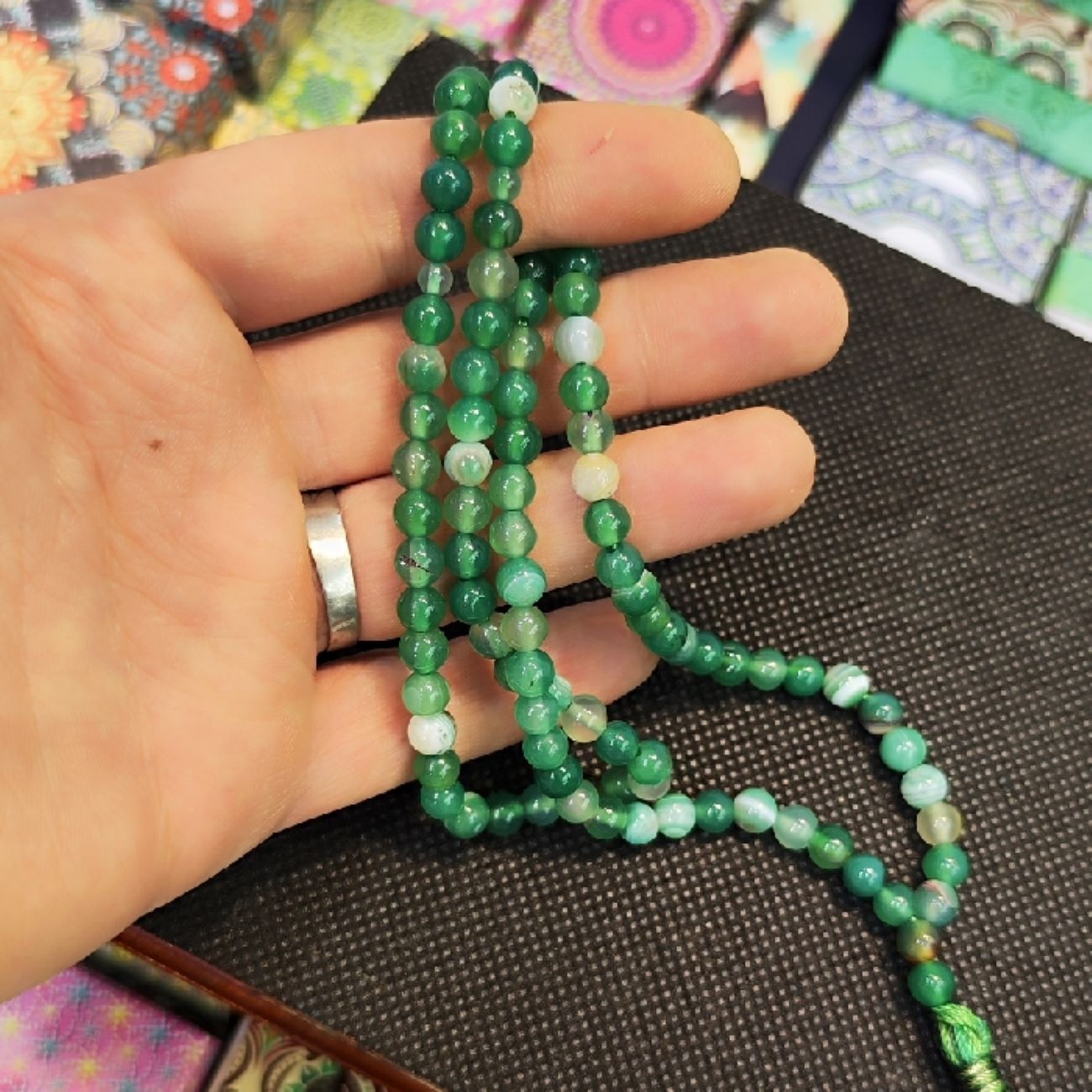 Chapelet islamique en agate de Madagascar avec 101 perles