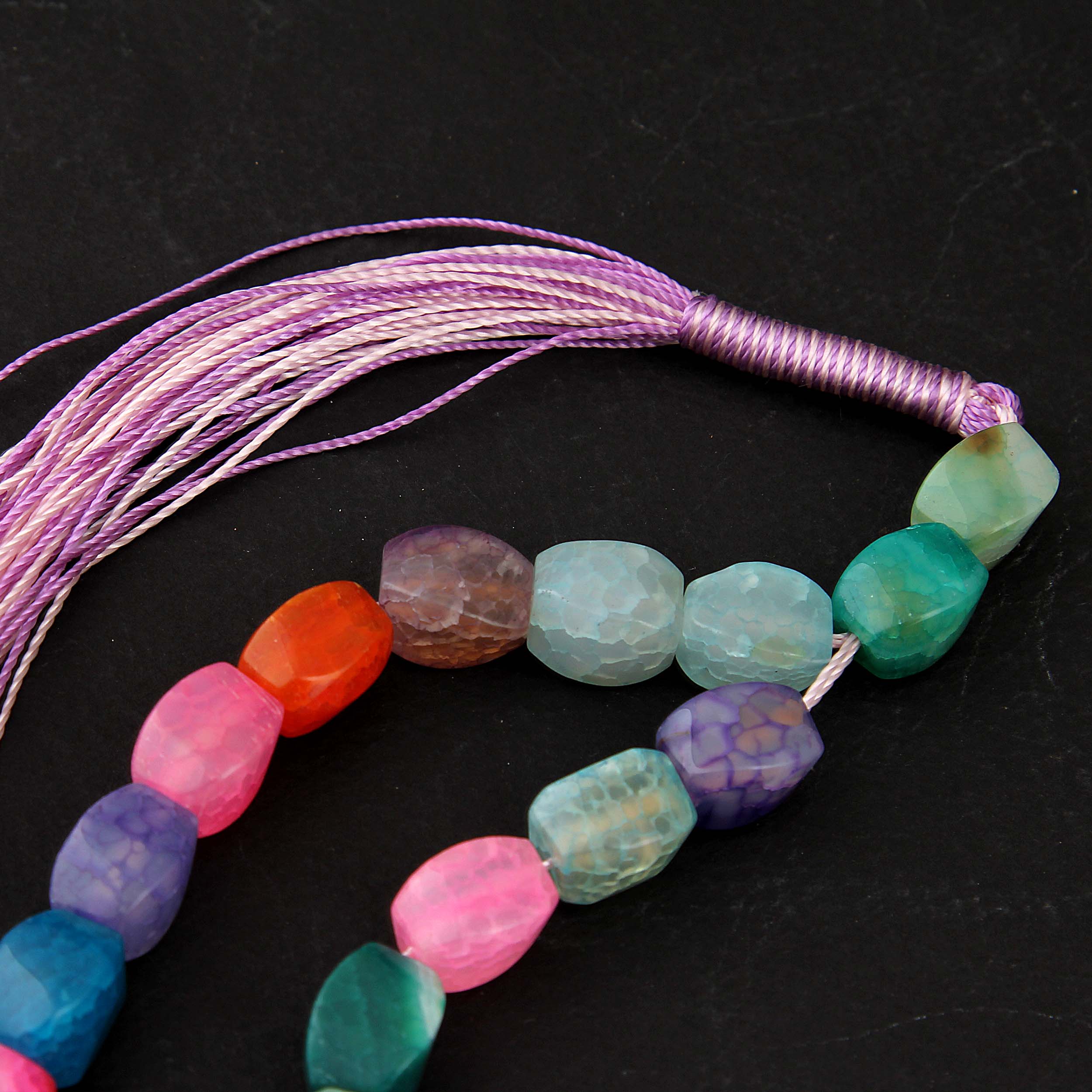 Chapelet islamique en agate de Madagascar avec 33 perles