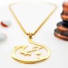 Collier en acier islamique pour femmes avec pendentif calligraphie Ya Hussain
