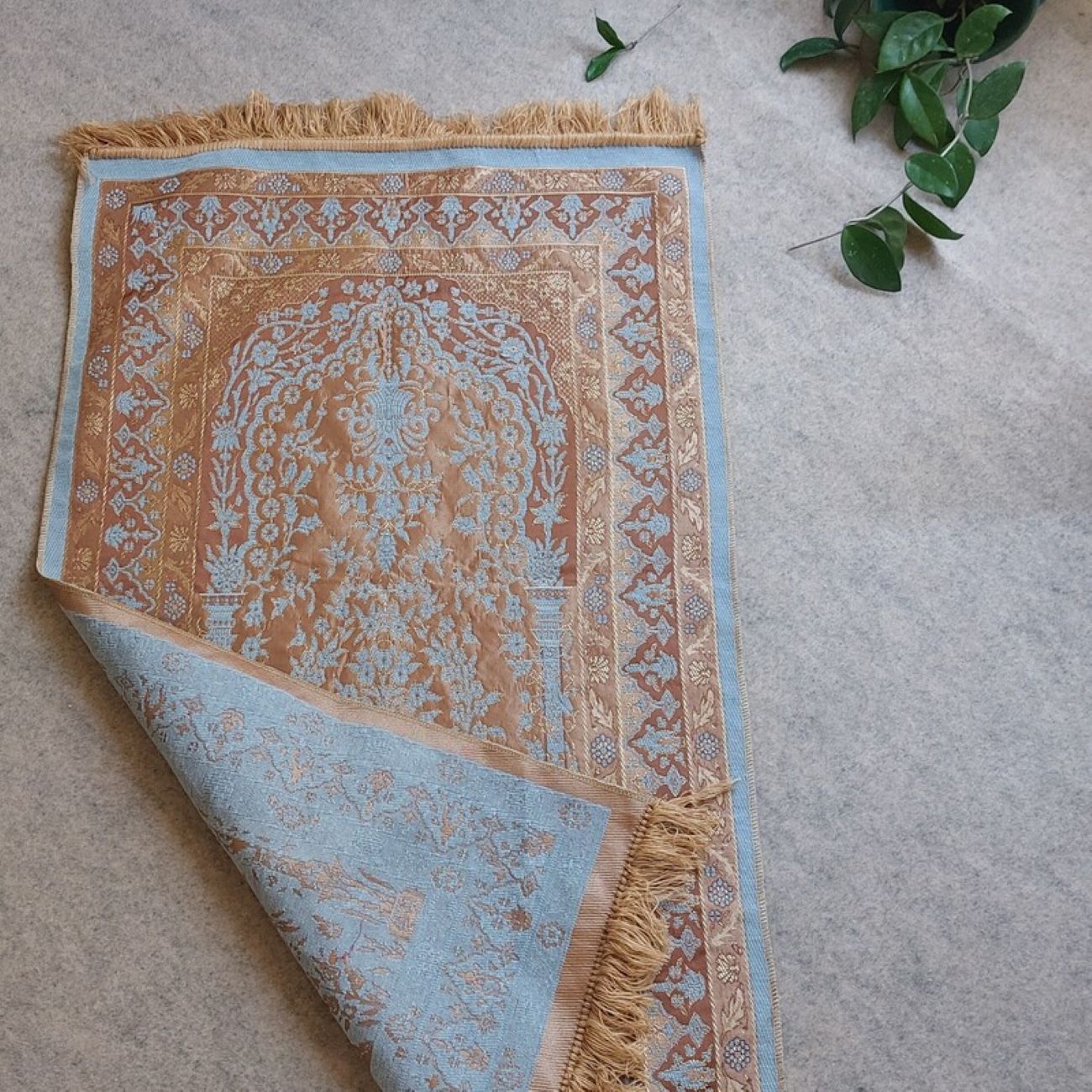 Tapis de prière islamique en velours, Janamaz Sajada rembourré pour le culte islamique