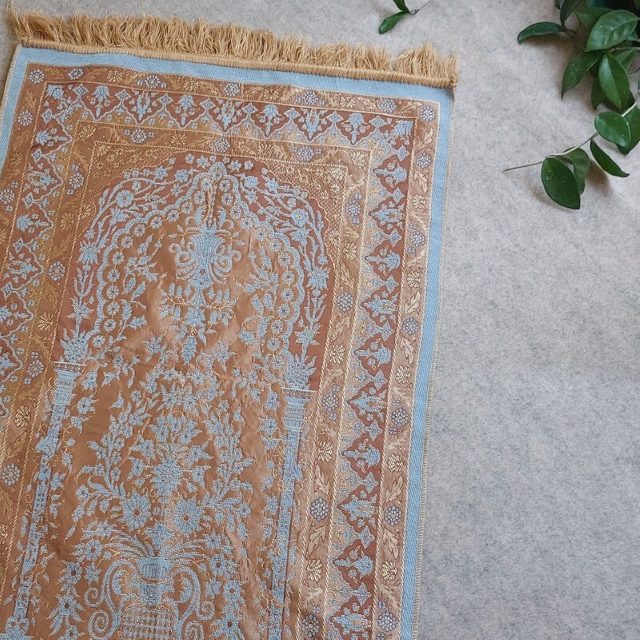 Tapis de prière islamique en velours, Janamaz Sajada rembourré pour le culte islamique