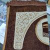 Tapis de prière islamique en velours, Janamaz Sajadah rembourré couleur Kaaba sacrée marron