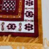 Tapis de prière islamique en velours, Janamaz Sajadah rembourré rouge brique